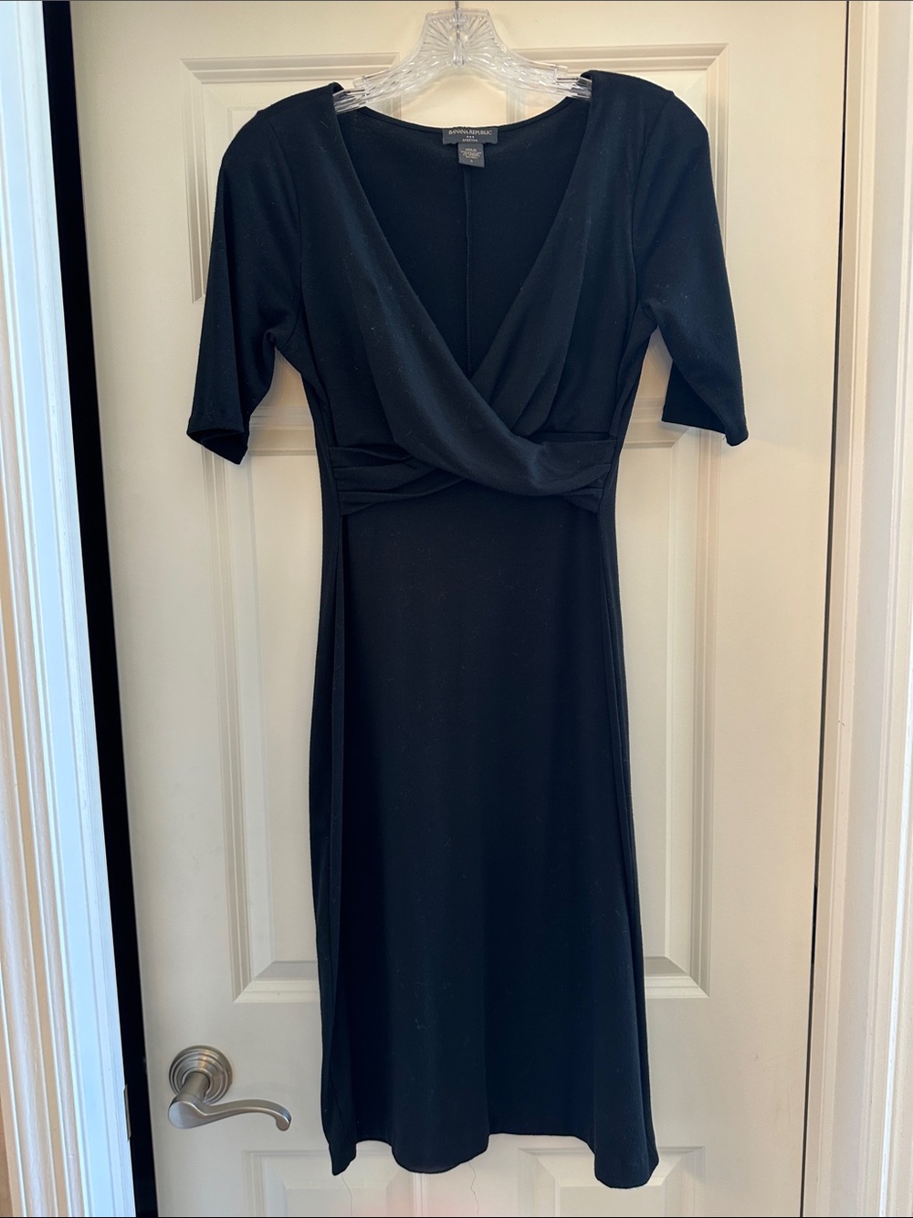 Banana Republic Black Midi Wrap Dress